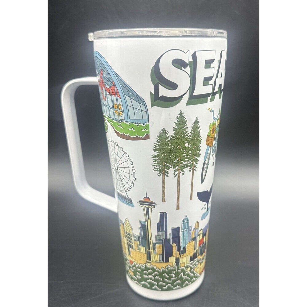 Green Line Goods SEATTLE Insulated Tumbler W/‎ Lid & Handle 30oz
